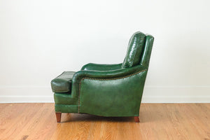 Green Leather Club Chair