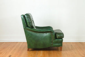 Green Leather Club Chair