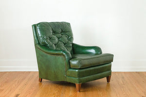 Green Leather Club Chair