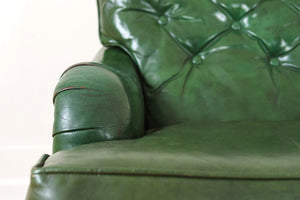 Green Leather Club Chair