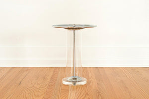 Chrome & Lucite Side Table