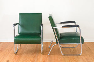 Chrome Deco Club Chairs