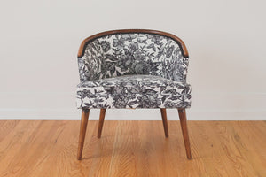 Mid Century Floral Chair