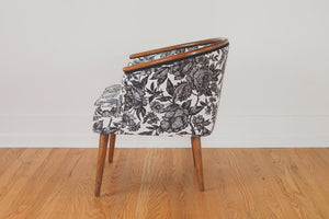 Mid Century Floral Chair
