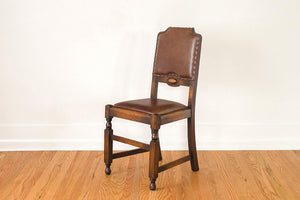 Leather & Oak Dining Chairs