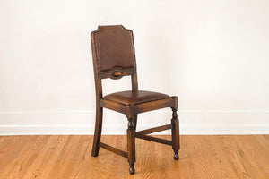 Leather & Oak Dining Chairs