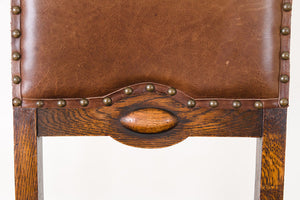 Leather & Oak Dining Chairs