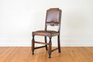 Leather & Oak Dining Chairs