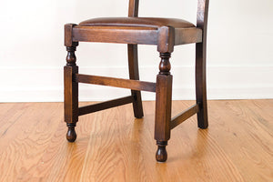Leather & Oak Dining Chairs