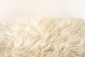 Gold Sheepskin Vanity Stool