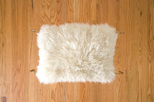 Gold Sheepskin Vanity Stool