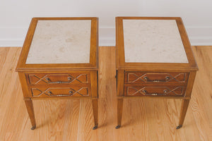 MCM Stone Top Side Tables