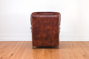 Leather Club Chair & Ottoman