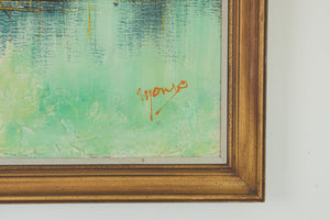 MCM Nautical Oil Painting