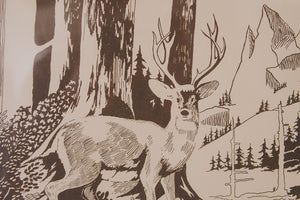 Vintage Deer Print