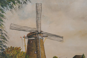 Original Dutch Windmill Painting