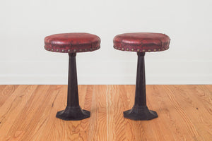 Iron & Leather Stools