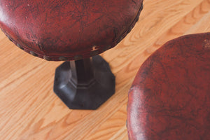 Iron & Leather Stools