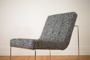 Chrome & Chevron Wool Chair