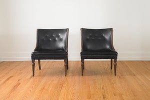 Vintage Tufted Slipper Chairs