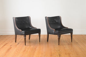 Vintage Tufted Slipper Chairs