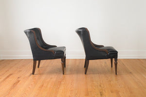 Vintage Tufted Slipper Chairs