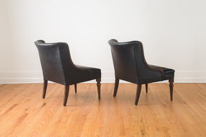 Vintage Tufted Slipper Chairs