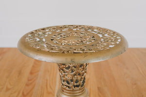 Carved Brass Side Table