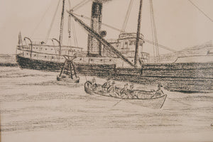 1930's Steamship Sketch