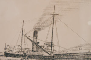 1930's Steamship Sketch