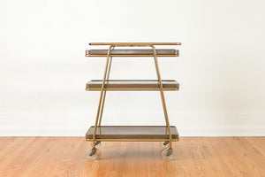 MCM Brass Bar Cart