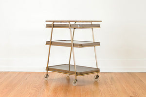 MCM Brass Bar Cart