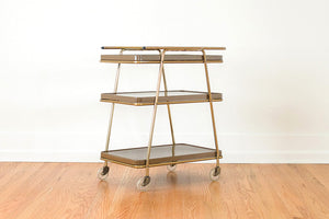 MCM Brass Bar Cart
