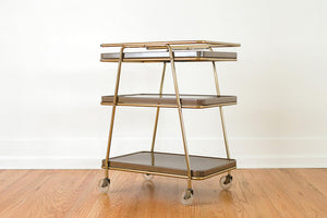 MCM Brass Bar Cart