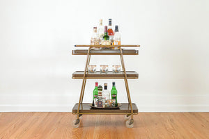 MCM Brass Bar Cart
