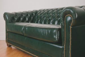 Green Leather Chesterfield