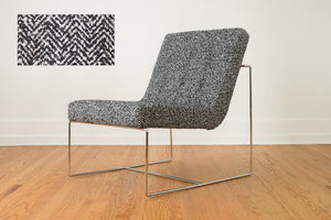 Chrome & Chevron Wool Chair