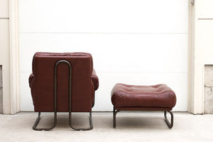 Mid Century Tubular Chair & Ottoman
