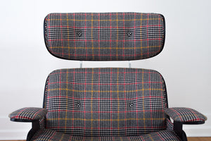 Plaid Eames Lounger & Ottoman