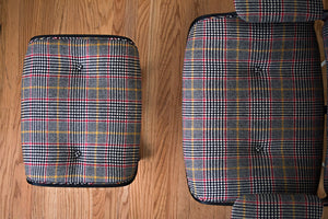 Plaid Eames Lounger & Ottoman