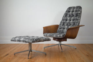 Plaid Mr Chair & Ottoman