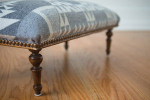 Gray Pendleton Ottoman
