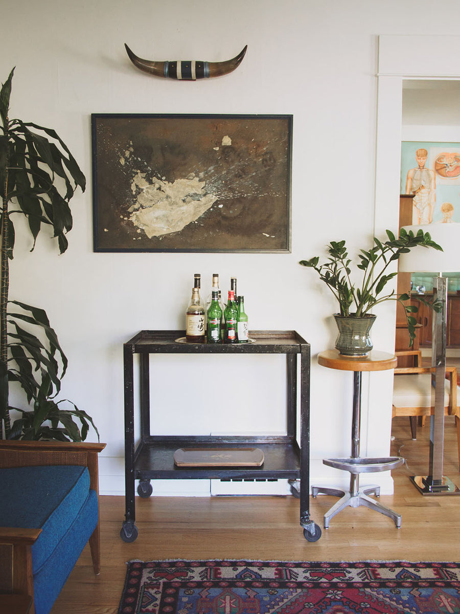 Steel Industrial Bar Cart