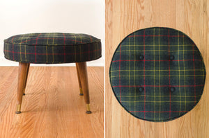 MCM Plaid Ottoman