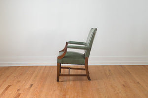 Stow Davis Green Leather Chairs