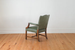 Stow Davis Green Leather Chairs
