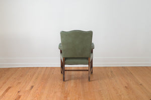 Stow Davis Green Leather Chairs
