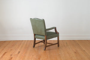 Stow Davis Green Leather Chairs