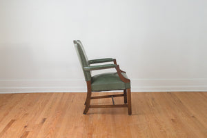 Stow Davis Green Leather Chairs