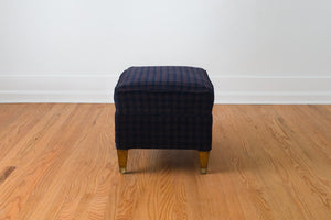 Plaid Corduroy Ottoman
